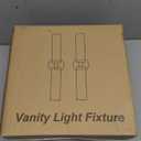 Indoi Wall Sconces Set of Two, 22" Black and Gold Bathroom Sconces with Clear Glass, Hardwired Modern Sconces Wall Decor Set of 2 Wall Light fixtures for Bathroom Mirror Living Room Hallway Bedroom