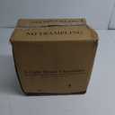 12.6'' Farmhouse Chandeliers for Dining Room, 3-Light Industrial Metal Hanging Light Fixture, Rustic Drum Pendant Light for Entryway Kitchen Foyer Bedroom, Black with Retro Wood Texture Interior