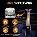 Patio Heater Burning Net Emitter Screen and Base, Pyramid Heater Replacement Parts, 304 Stainless Steel Burner Emitter Screen & Base, 4-Sided Glass Tube Outdoor Heaters Replacement Accessories in Fall