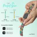 Smart Watch Bands for Women, Printed Silicone Watch Band Compatible with Fitbit Versa 3, Versa 4, Fitbit Sense & Sense 2, Soft Sport Ladies Watches Strap Replacement