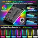 PS5/Slim/Pro Cooling Station with Auto Turbofan & 3-Level Speed, PS5 Vertical Stand Cooling Fan Station with Controller Charger, PS5 Accessories Base Cooler Docking Station for Sony PSP Console