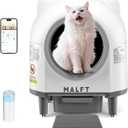 Automatic Cat Litter Box 90L, Self-Cleaning Litter Box - WiFi/Smart APP Control, Night Mode, Anti-Pinch Safety System for Multiple Cats, Includes Premium Mat & Waste Bags