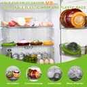 Silicone Avocado Saver - Set of 4 Reusable Storage Containers for Fridge - Ideal for Onions Lemons Tomato and Potatoes More