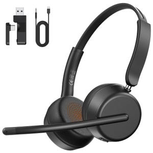 Wireless Headset with Mic for Work