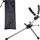 Liyafy Foldable Saxophone Bracket Alto Tenor Sax Stand Universal Wind Instrument Bracket with Leather Bag