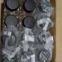 AQSXO 12 Pcs 2 OZ Mini Plastic Juice Bottles, Reusable Bulk Beverage Containers, Comes Black lid, for Juice, Milk and Other Beverages.