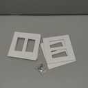 CML Matte White Decorator Screwless Wall Plate, 2-Gang Outlet Covers, 4 Pack Decorative Light Switch Plates, Scratch and Impact Resistant, Polycarbonate, Standard Size 4.68 X 4.72