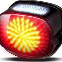 Benlari LED Tail Light, Brighter Brake Turn Signal, Waterproof Rear License Plate Light with Low Profile Fit for Harley Touring Road King Glide Electra Heritage Dyna Sportster 883 1200, Smoked Cover