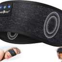 MUSICOZY Sleep Headphones Bluetooth 5.4 Headband Headphones, Wireless Earphones Music Sleep Earbuds for Side Sleepers Sleeping Eye Mask for Women Men Workout Running Cool Unique Gifts, Black