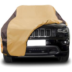 Car Cover Waterproof All Weather Compatible with Jeep Grand Cherokee, Outdoor Anti-UV Sun Rain Protection Full Exterior Cover