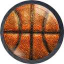 4 Pack Basketball Kitchen Cabinet Knobs Round Drawer Pulls Dresser Cupboard Door Handles (1.37"L x 1.1"W)