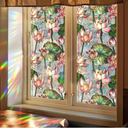 Floral Stained Glass Window Film，Stained Glass Window Film，Faux Stained Glass Window Film，Window Privacy Film Stained Glass， Vintage Stained Glass Window Film (Section I) MLH-44200
