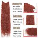 Boho Island Twist Crochet Hair 24 inch Senegalese Twist Crochet Hair with Soft Curly Ends 8 Packs Pre-looped Bohemian Goddess Twist Synthetic Braids Crochet Hair for Black Women (24Inch,#350)