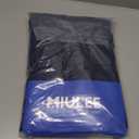 MIULEE Navy Blue Short Linen Curtains 45 Inch Length 2 Panels for Boys Bedroom Bathroom, Soft Thick Linen Textured Natural Kitchen Window Drapes Semi Sheer Light Filtering Back Tab Burlap Look Decor