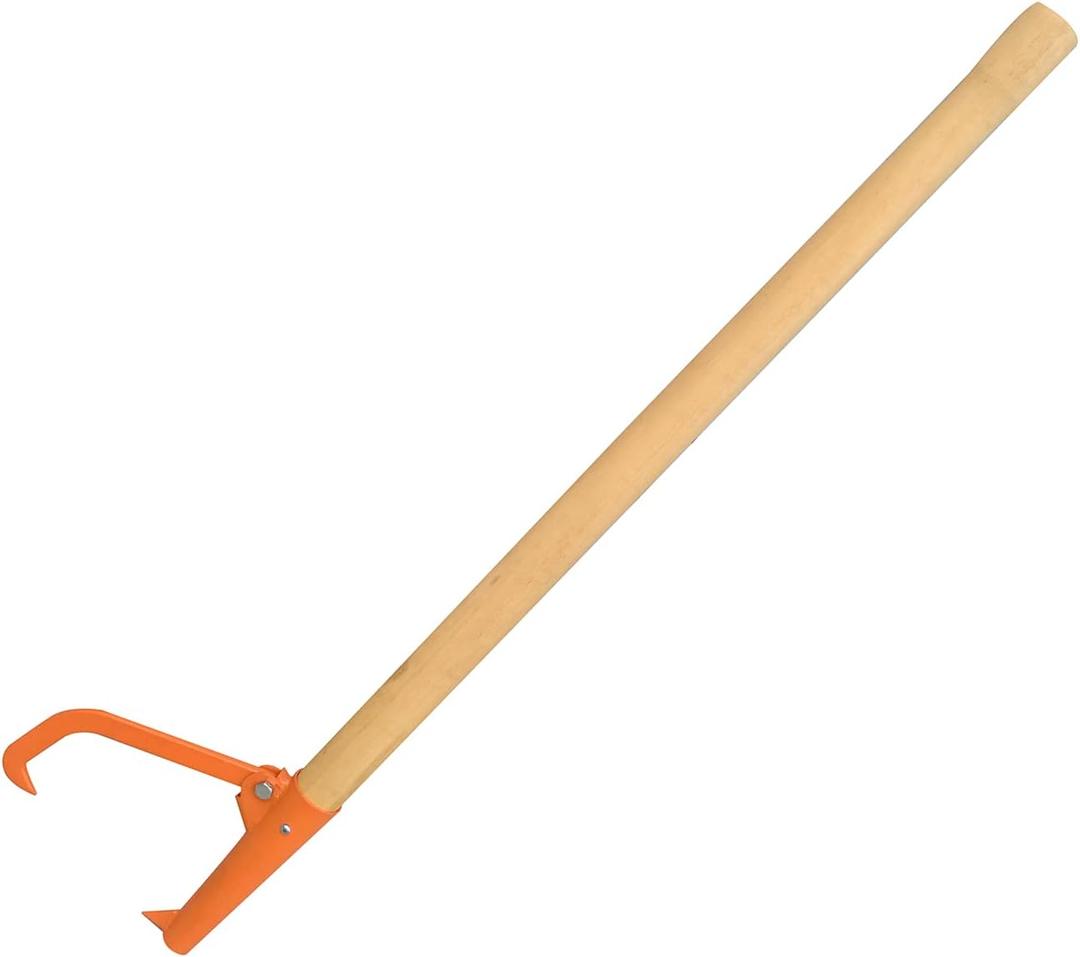 Peavey Cant Hook - 49" Log Roller Tool with Hard Wood Handle - Retractable 16" Opening