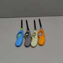 Butane Lighter, 4pcs Refillable Long Flame Lighter for BBQ Candle(No Butane Inside) (Blue)