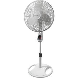 Lasko Oscillating Adjustable Pedestal Stand Fan with Timer and Remote for Indoor, Bedroom, Living Room, Home Office & College Dorm Use, 16 Inch, White, 1646