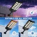 Solar Lights Outdoor Waterproof, 6500K Dusk to Dawn Solar Street Light Motion Sensor with Remote, LED Security Flood Light for Outside Garden Yard Path, Oudoor Parking Lot Lights, 4PACK