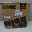 SEE SPRING 12 Pack Shoe Storage Box, Clear Plastic Stackable Shoe Organizer for Closet, Space Saving Foldable Shoe Rack Sneaker Container Bin Holder (Large Fit Size 9)