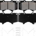 Front Ceramic Brake Pads Fit for Toyota 4Runner 2003-2023, for Tacoma 05-23, for FJ Cruiser 07-14, for Sequoia 01-07, for Tacoma 2005-2023, for Tundra 2000-2006, for Lexus GX460 GX470, 4PCS