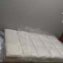 ALISH Velvet Tufted Headboard with Adjustable Height and Width, Foldable Upholstered Headboard with Metal Legs for King Size Metal and Wood Bed Frame (Beige, King)