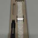 V-MORO Resin Bands Compatible with Apple Watch Series 8/9/10 Band 46/45/44/42mm Starlight Buckle Fashion Lightweight iPhone Watch Strap Wristband for iwatch Series 7/SE/6/5/4/3/2/1(Aurora Whtie)