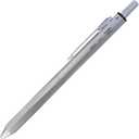 OHTO MS02 3-In-1 Multifunction Pen, Equipped with Needle Tip 0.7mm Black and Red Oil-Based Inks, 0.5mm Mechanical Pencil, All-Metal Body Silver, MS02-MF3-SV