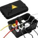 Hrensaw Large Outdoor Electrical Box Waterproof(12.5x8.5x5inch),IP54 Waterproof Outdoor Outlet Covers,Weatherproof Extension Cord Covers Protect Outlet,Plug,Timer,Power Strip,Holiday Light,Black