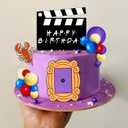 JeVenis 27 PCS Friend Cake Topper Friend Party Decorations Friend Birthday Decorations Balls Cake Topper