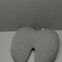 C CUSHION LAB Extra Dense Lumbar Pillow - Patented Ergonomic Multi-Region Firm Back Support for Lower Back Pain Relief - Lumbar Support Cushion with Strap for Office Chair, Car, Sofa, Plane - Grey