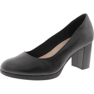 Clarks Womens Bayla Skip (9 Wide, Black Leather)
