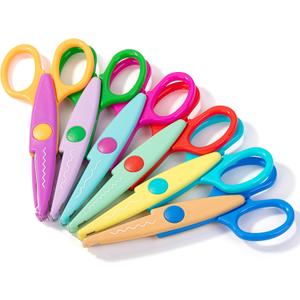 Mr. Pen- Craft Scissors Decorative Edge, 6 Pack, Spring Colors, Zig Zag Scissors for Crafting, Scrapbooking, Fancy, Pattern, Design