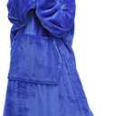 Waitu Wearable Blanket Sweatshirt Gifts for Women and Men, Warm and Cozy Giant Blanket Hoodie, Thick Flannel Blanket with Sleeves and Giant Pocket - Blue (Adult)