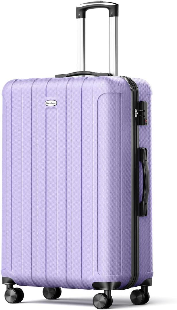Hardside Luggage with Spinner Wheels TSA Lock,Checked-Medium 28-Inch,Lavender Purple
