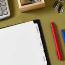 Avery 5 Tab Dividers for 3 Ring Binder, Easy Print & Apply Clear Label Strip, Index Maker Customizable White Tabs, 5 Sets (11436)