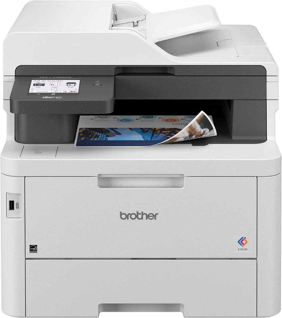 Brother MFCL3780CDW Wireless Digital Color All-in-One Laser Printer, Single Pass Duplex Copy & Scan