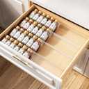MUDEELA Clear Spice Drawer Organizer, 4 Tier 2 Set (8 Packs) Spice Rack for Drawer, Expandable From 11" to 22" Kitchen Seasoning Organizers and Storage for Drawer (Jars not included)