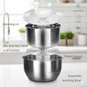 6L-Stainless Steel Salad Rotator, Non-Slip Base, Vegetable Dishwasher, Multi-Use Lettuce Spinner, Kitchen Strainers.