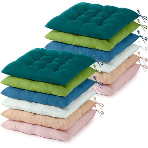 Geetery 12 Pcs Floor Pillows for Kids Bulk Floor Cushions for Classroom 15.7'' Seating Cushions Classroom Pillows Students Reading Corner Tatami Yoga Nursery Daycare (Pastel Color,Square)