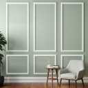 6 Frame Peel and Stick Wall Molding Kit, Wainscoting Panels kit for Walls, PreCut Wall molding 54x24 Inch, Easy Install Wall Wainscoting & Picture Frame Molding for Living Room, Bedroom, Home Decor