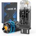 3157 Amber LED Turn Signal Bulb 2 Pack - 30W High Power Dual Brightness, Built-in Resistor Anti-Hyper Flash, 12000 RPM Mid-Fan Cooling, 7535/1860 Chips (3156 3057 4057 Compatible)