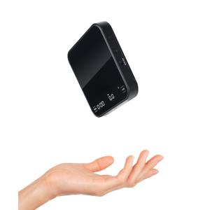 Lamido Rechargeable Mini Coffee Scale with Timer, Espresso Scale with Powder to Water Ratio and Water Flow Modes, 2kg/0.1g Digital Scale for Espresso and Pour-Over, Portable Scale with Silicone Pad