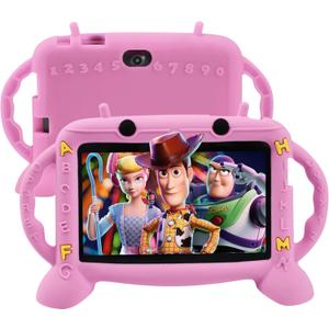 Kids Tablet, 7 inch Tablet for Kids 2-10, Educational Learning Toddler Tablet Android 11, 3GB RAM+32GB ROM Storage, Google Play YouTube (Purple Pink)