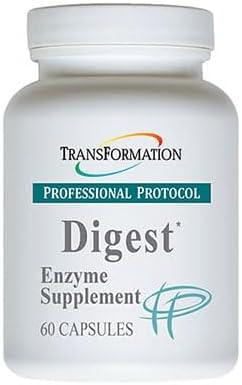 TRANSFORMATION THE GENESIS OF GOOD HEALTH Enzyme - Digest Wellness Supplement Capsules, Supports Digestive & Immune System Health, Aids Digestion of Lipids to Enhance Performance of Pancreas and Liver (60 Count (Pack of 1)) Best Before Date 08/2028