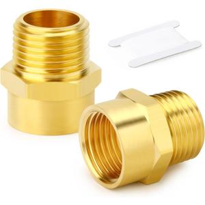 GASHER 2Pcs 1" G Thread Female × 1" NPT Thread Male Brass Pipe Fitting Adapter, G to NPT Adapter
