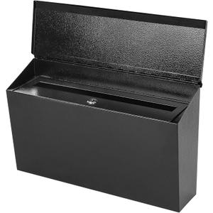 KYODOLED Locking Wall Mount Mailboxes for Outside, Large Capacity Mail Box for House with Key Lock, Security Drop Box, Metal Post Box for Home, Office Decorative,15.7 * 9.9 * 4.9in