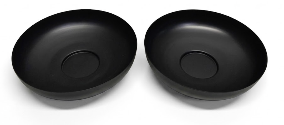 12inches Steel Bowl Decor Black, 2 Pieces
