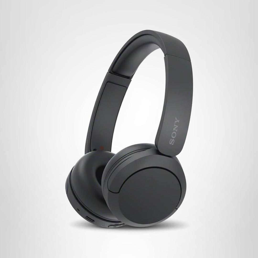 Sony WH-CH520 Wireless Headphones Bluetooth On-Ear Headset with Microphone and up to 50 Hours Battery Life with Quick Charging, Black