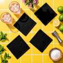 Solino Home 100% Linen Cocktail Napkins Pumpkin, Fete 6 x 6 in, Set of 12
