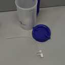 32 oz Double Wall Insulated Hospital Mug - Cold Drink Mug - Large Carry Handle - Includes Straw (1, Blue)